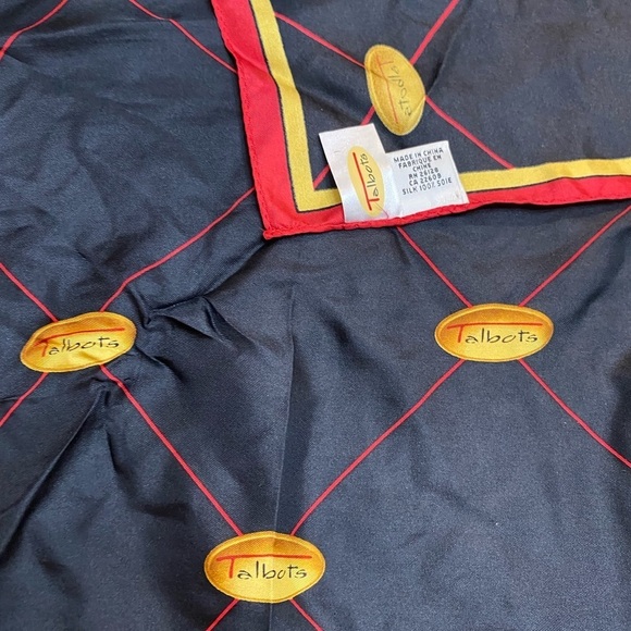 Talbots - Talbots Branded Navy Neck Scarf - Picture 4 of 4